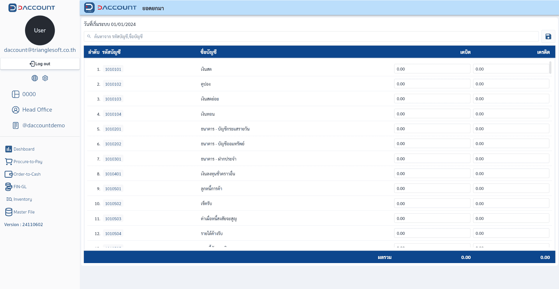 Daccount ใบลดหนี้