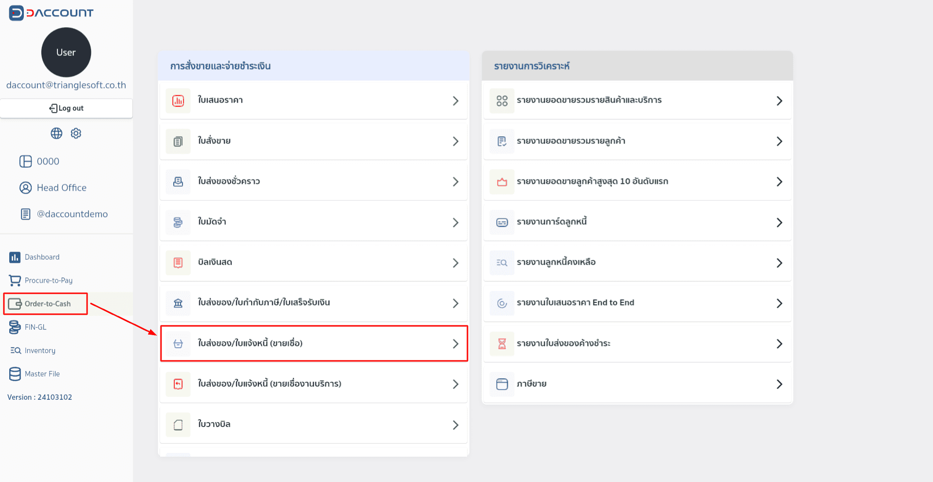 Daccount Credit Sales